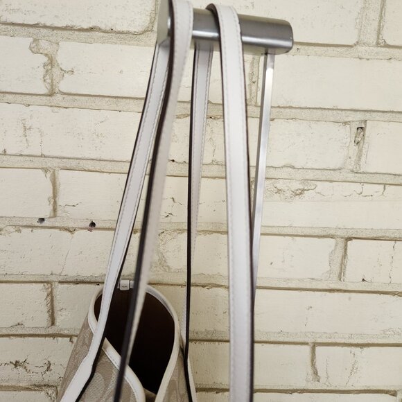 Coach Signature Khaki Shoulder Bag Purse - Picture 7 of 15